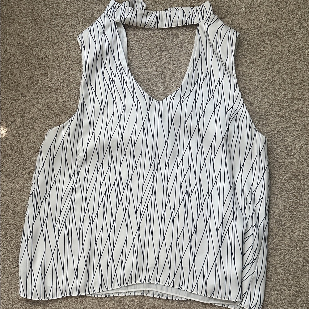 Waverly Grey Ivory Top with Black Accents